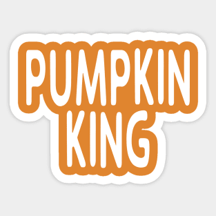 Pumpkin King: Funny Halloween Lazy Last Minute Costume Sticker